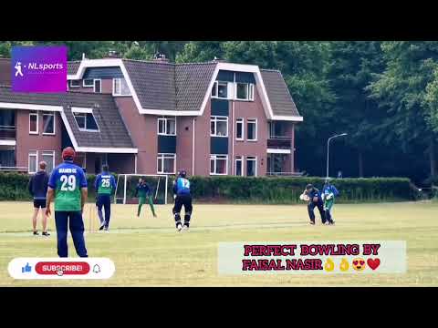 Perfect Bowling by Faisal nasir cricket league Netherlands 2022 #2022 #top10 #kncb #cricket #bowling