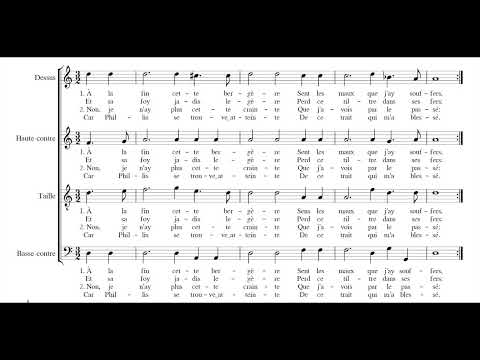 ANTOINE BOËSSET: À la fin cette bergère PDF SCORE