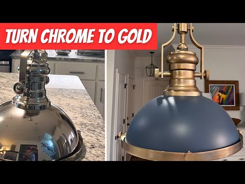 Avoid these mistakes when changing chrome light fixtures to gold (light fixture makeover)