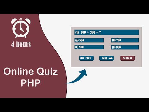 online quiz website in php and mysqli in 4 hours