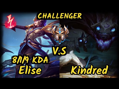 Kirei (ELISE) vs KINDRED - 8/1/9 KDA JUNGLE CHALLENGER GAMEPLAY - EUW
