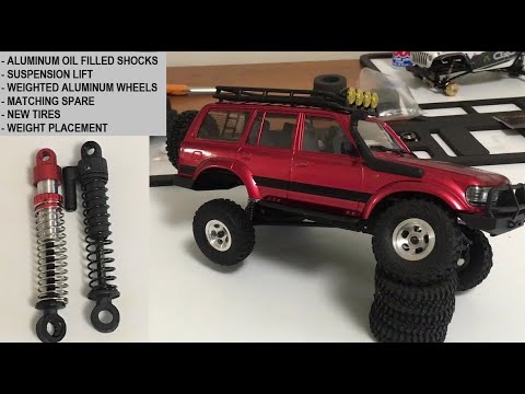 ROCHOBBY KATANA LC80 UPGRADES: OIL-FILLED ALUMINUM SHOCKS, LIFT, WEIGHT, ALUM. WHEELS & SPARE