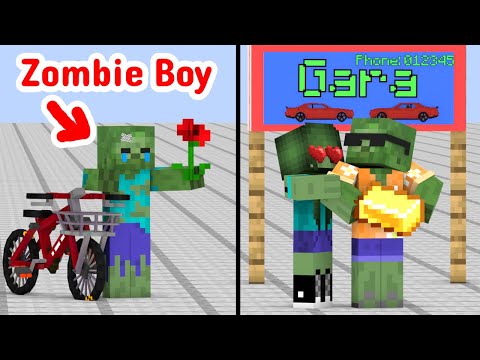 Love Story of Zombie - Monster School Minecraft Animation