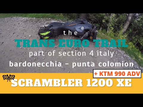 TET Italy Section 4 Bardonecchia to Punta Colomion Trans Euro Trail on Scrambler 1200 XE and KTM 990
