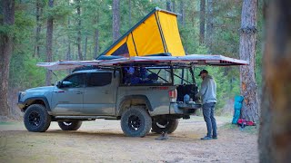 Truck Camping SOLO in MONTANA w/ Dog (ASMR)