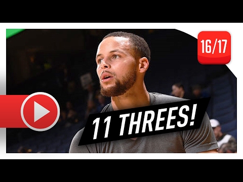 Stephen Curry UNREAL Full Highlights vs Hornets (2017.02.01) - 39 Pts, 8 Ast, 11 Threes!