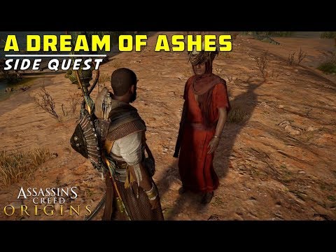 A Dream of Ashes | Side Quest Walkthrough | Assassin's Creed: Origins | Adventurer Location in Cave