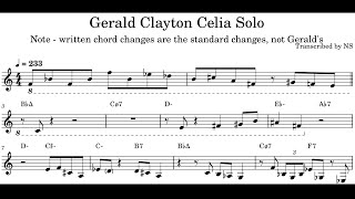 Gerald Clayton’s Solo on Celia (Powell) Transcription (free pdf in description)