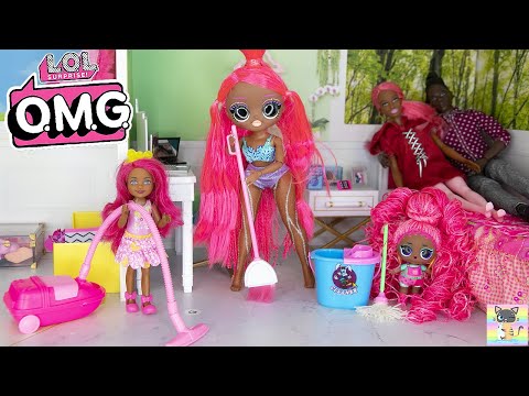 Full Movie - OMG Family Night Morning Routine / OMG Doll Family Movies - Following Big Sister Doll