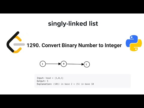 Binary To Integer Linked List Python Leetcode Data Structure Programming