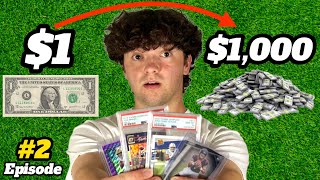 Turning $1 into $1,000 Buying & Selling Sports Cards! (Episode #2)