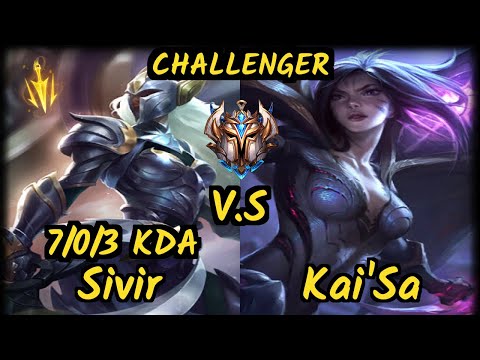 FOX Apollo (SIVIR) vs KAI'SA - 7/0/3 KDA BOTTOM ADC CHALLENGER GAMEPLAY - NA