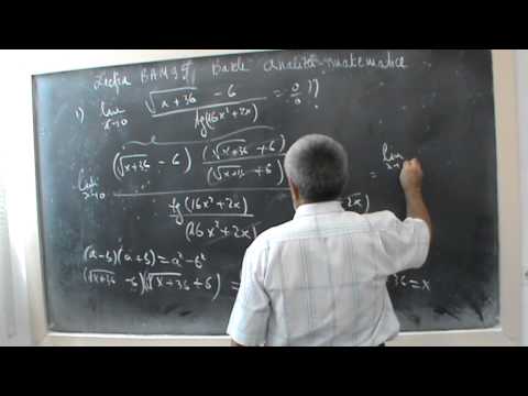 Lectia BAM 95  -  Limita de functii -   Conjugata