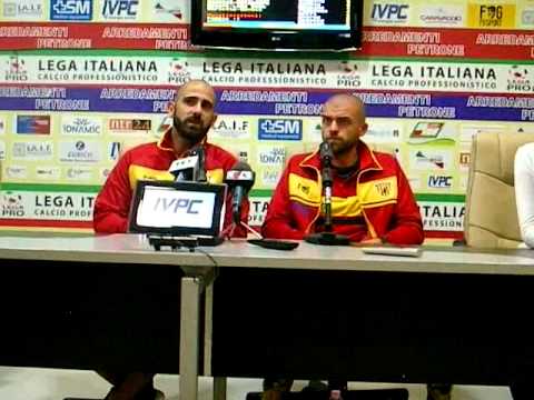 Fabio Mazzeo ed Emanuele Padella dopo Benevento-Martinafranca 1-0.