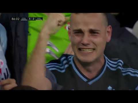 Penalti Iago Aspas en el Celta 3 Villarreal 2 | Audio: Miguel Angel Roman |18-19