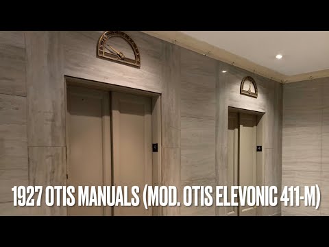 FAST! 1927 Otis Manual elevators (mod. Otis Elevonic 411-M) - City Trust Apartments - Bridgeport, CT