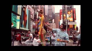 Andy Golub Part 2 Timelapsed Live Full Body painting in Times Square May 16th 2017