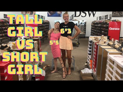 Tall & Short Girls Height Comparison In High Heels / With Goddess Kellie & Basketball Princess