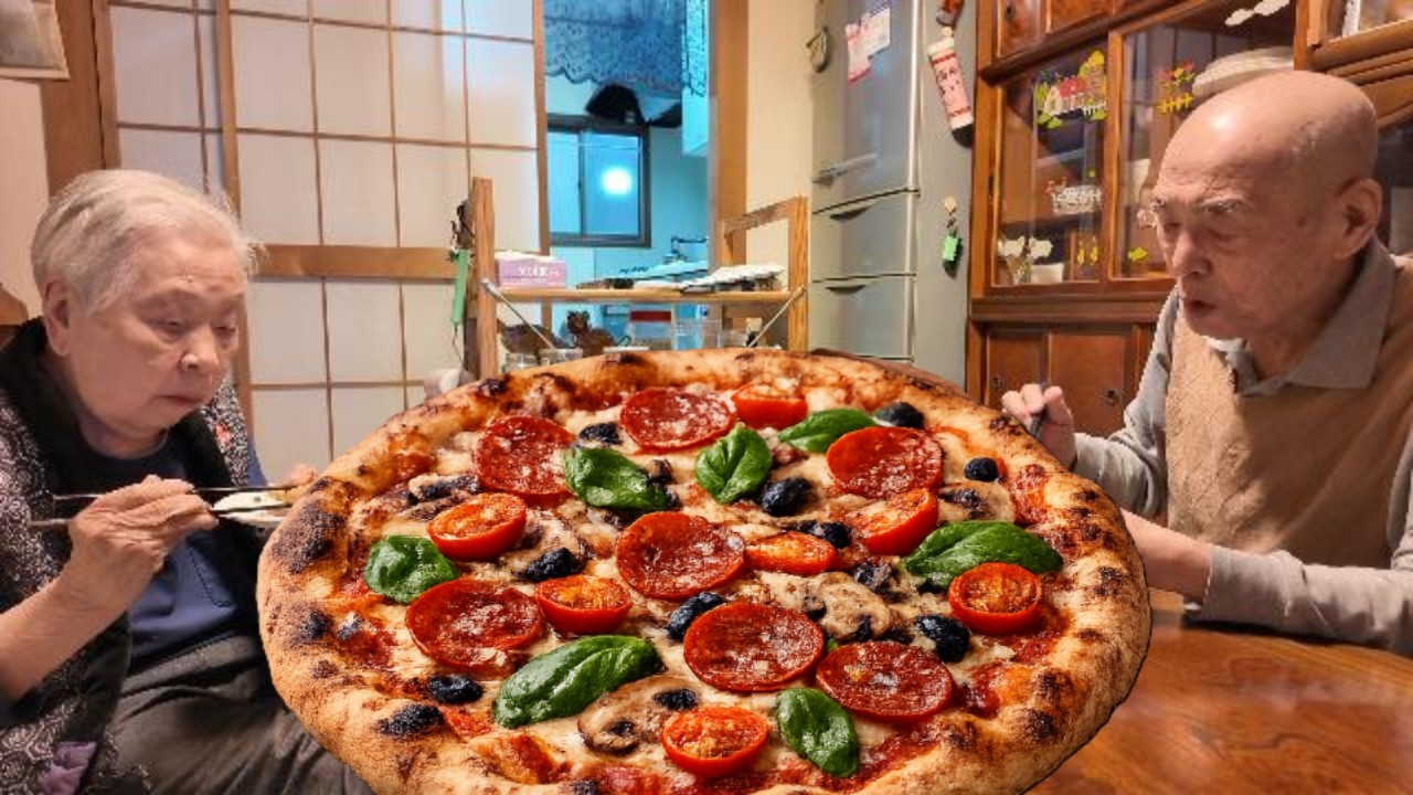 90歳生まれてはじめてのピザを食べる