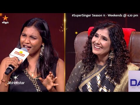 #Thavaseeli immitates Anuradha Sriram Voice 🤩Enna Nenatche Song 🎶  | Super Singer Season 11