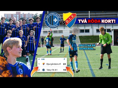 MALCOLM HAR LEKSTUGA MOT SERIELEDARNA! *TVÅ RÖDA KORT* | Djurgårdens IF-Täby FK (P09)