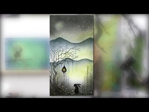 Tree Hive on a Starry Night - A Lavinia Stamps Tutorial