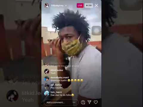 54 BABY TREY got out of jail!! (IG LIVE)