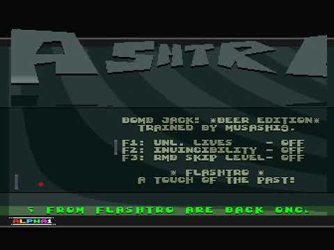 FLASHTRO - Bomb Jack +3 crack intro/trainer for Amiga (Full HD 1080p & 50fps)