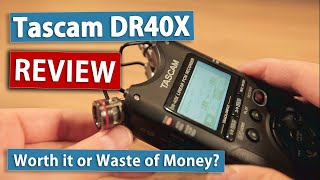 Video thumbnail for Tascam DR-40X Review. Worth it or A Waste of Money? Input noise level tests, XY/AB stereo and more. by Samuel Sotiega