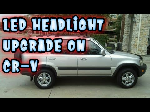 97-2001 honda crv LED led head lights upgrade (how to install led lights on honda cr-v) rd1 b20b