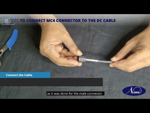 Connect rated wires in terminal box of solar panel & MC4 connectors
