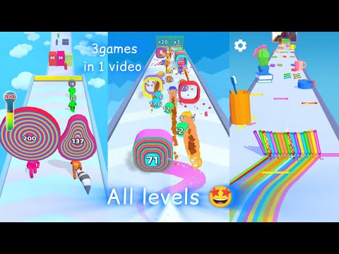 Viral game's layer man 3D vs smash runner 3D vs pencil runner 3D | all levels gameplay walkthrough 