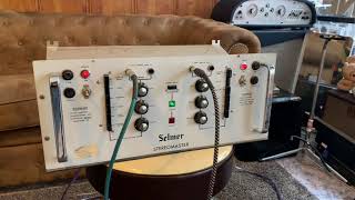 Video thumbnail for SELMER STEREO MASTER ( ZODIACS)   ORIGINAL 1967 MULLARD VALVES N.O.S. by Alsmusicfactory TV Searching The Good Tone
