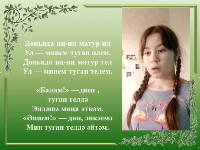 «МИНЕМ ТУГАН ТЕЛЕМ» - 4нче мәктәп укучыларыннан