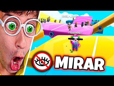 PROHIBIDO MIRAR 🚫👀 para GANAR 🤑!! (reto más difícil del mundo 😨) - Stumble Guys TEKENDO