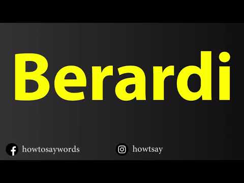 How To Pronounce Berardi