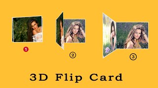 How To Create CSS 3D Flip Card Image Hover Effects || CSS 3D Flip Card Hover Effects