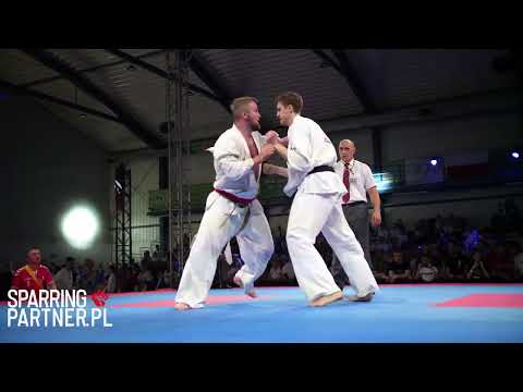 Patryk Sypień vs Andrii Mezhenskyi Semi Final Man +90kg European Karate Kyokushin Championships