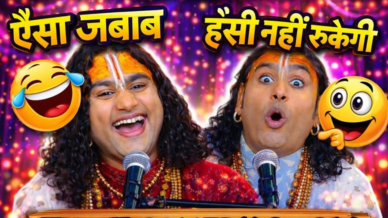 “जब आचार्य जी ने दे दिया गजब फनी जवाब | पब्लिक लोटपोट!”😱हँसी रोक पाओ तो रोक लो 😂”