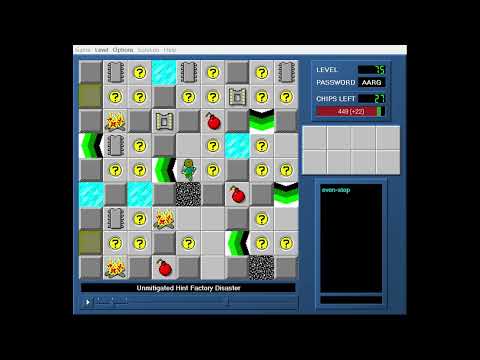 Chip's Challenge CCLP4 Level 75 (Unmitigated Hint Factory Disaster) - 427 seconds