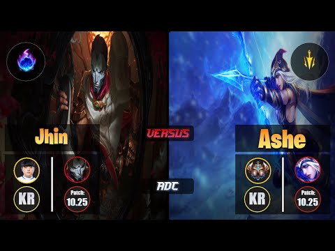 Canyon JHIN (ADC) [Arcane Comet] VS ASHE - Challenger KR Patch 10.25