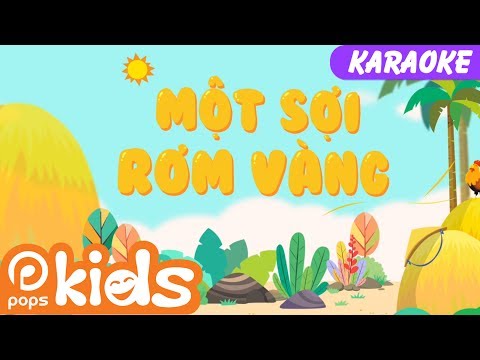 🎤Karaoke Một Sợi Rơm Vàng | 😁Nhạc Thiếu Nhi Cho Bé | Vietnamese Kids Songs