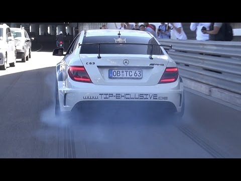 Mercedes-Benz C63 AMG Coupé by Tip-Exclusive! Burnout & Revs!