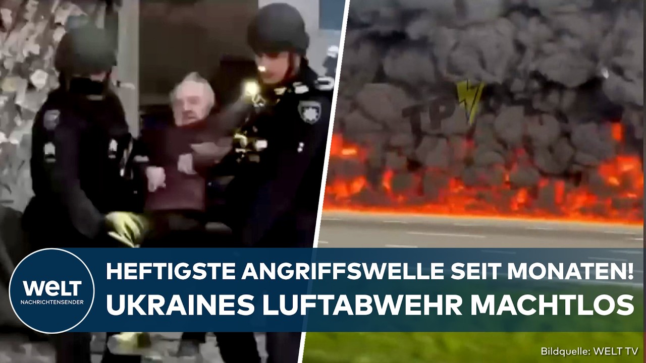 UKRAINE-KRIEG: Russische Angriffswelle zwingt ukrainische Luftabwehr in die Knie