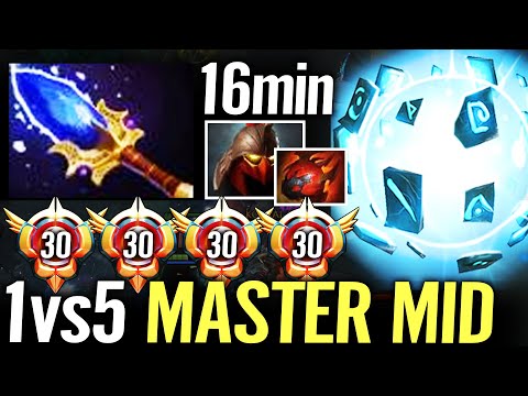 🔥 1vs5 Grandmaster IO MID IS BACK — 16min Aghanim + Helm Dominator Heart WTF IMBA Hero Dota 2 Pro