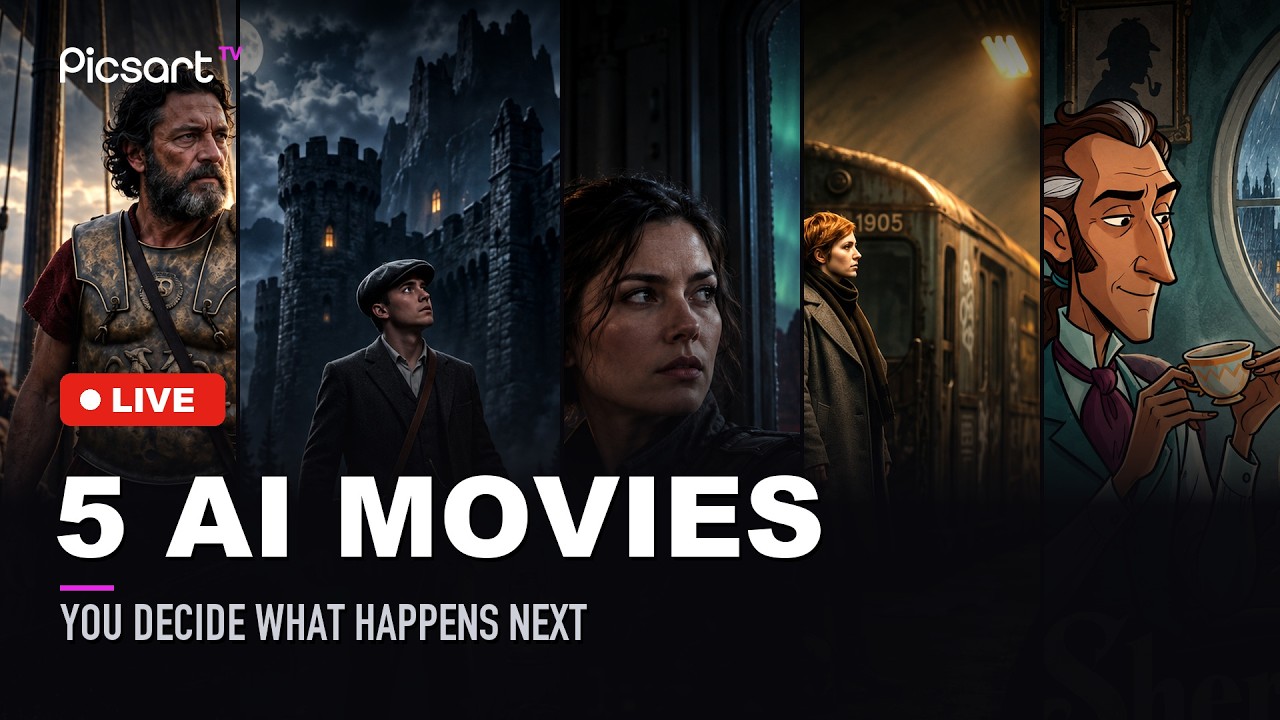 Dracula, Sherlock Holmes & The Odyssey: 5 AI Movies Live | Picsart TV