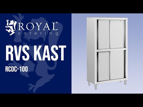 Video - RVS kast - 1000 x 500 x 1800 mm - Royal Catering