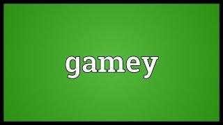 Gamey Meaning