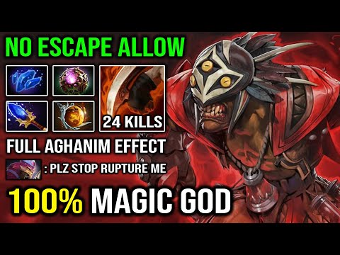 NO ESCAPE ALLOWED Magic Bloodseeker 100% Full Aghanim Effect with Nonstop Rupture Pure Damage DotA 2