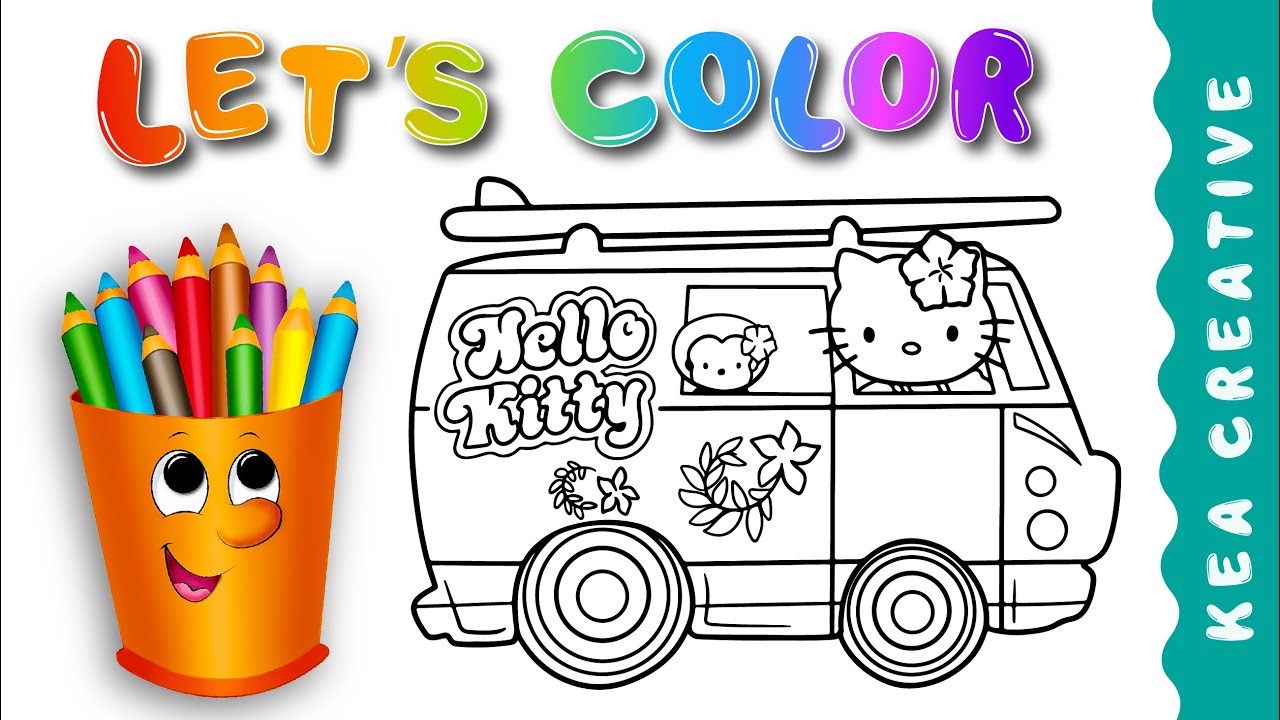 Hello Kitty Driving! - @KeaCreative2 - Coloring Pages For Childrens. Enjoy!